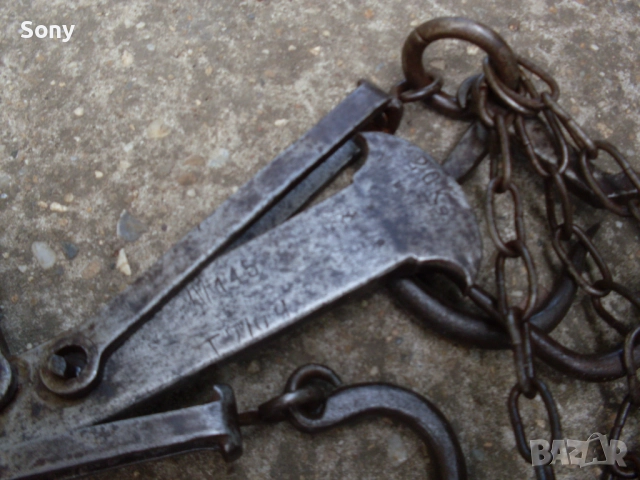 Стар кантар- паланца с топуз и ченгели., снимка 7 - Антикварни и старинни предмети - 52511599