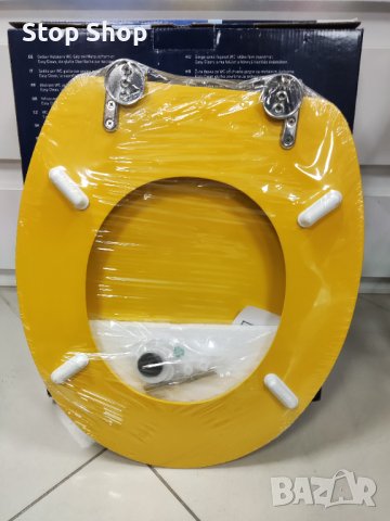 Тоалетна седалка жълт цвят MDF OBI, снимка 8 - Душове - 40918795