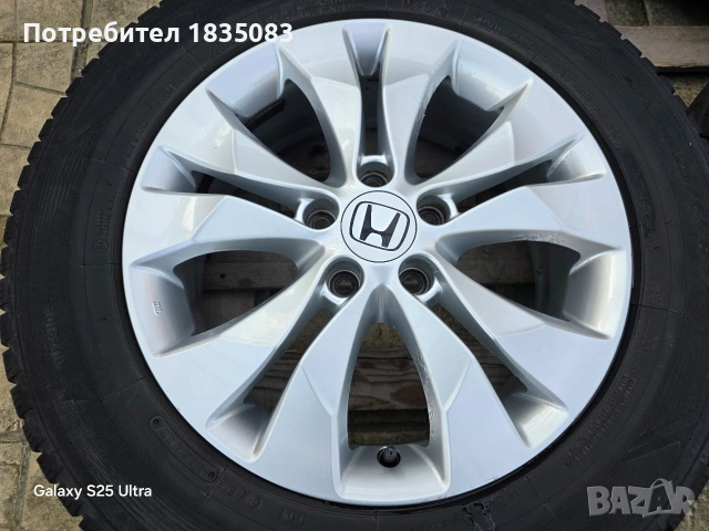 Лети джанти 17ки 5х114.3 Honda + зимни гуми 225/65/17 Toyo, снимка 5 - Гуми и джанти - 53712723