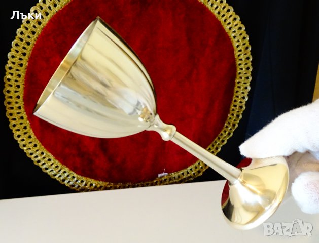 Релефен бронзов бокал,чаша за вино., снимка 6 - Антикварни и старинни предмети - 35817006