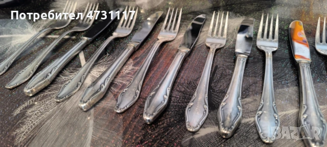 Комплект дълбоко посребрени прибори за хранене - 100 процента посребряване, снимка 3 - Прибори за хранене, готвене и сервиране - 53406835