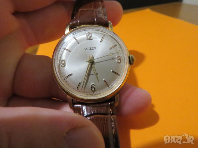 Мъжки часовник  SUIZEX - рядък щвейцарски механичен колекционерски часовник от 60 те за ценители