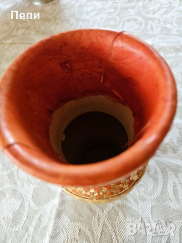 Керамична ваза, облечена в кожа, снимка 6 - Антикварни и старинни предмети - 53440682