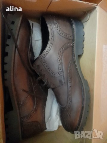 НОВИ обувки на италианската марка ВАТА естествена кожа, зимен грайфер, снимка 3 - Спортно елегантни обувки - 44325221
