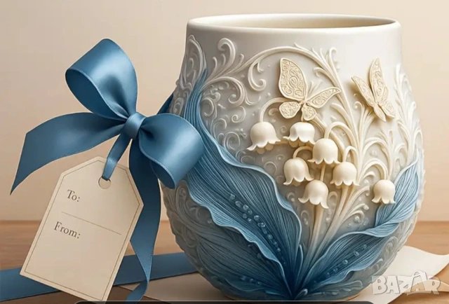 Молд буркан ваза с Момина сълза, снимка 7 - Форми - 53195572