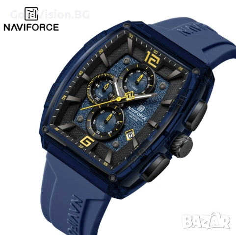 Мъжки часовник – NAVIFORCE NF6101 – BLUE + ПОДАРЪК, снимка 2 - Мъжки - 53206526
