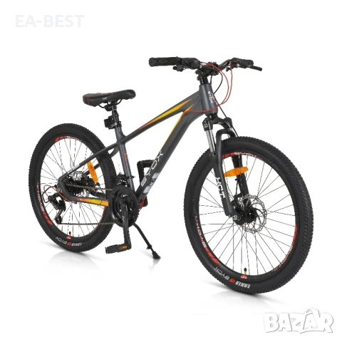 Велосипед с 21 скорости Byox Clasher 24" – Алуминиева рамка, сив, снимка 1