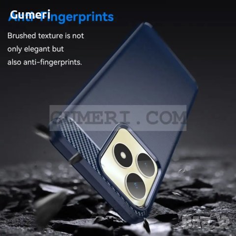 Realme C53 4G Противоударен Силиконов Гръб Карбон, снимка 5 - Калъфи, кейсове - 41903592