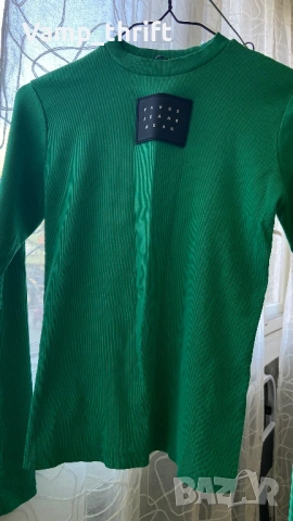 Зелена блуза с дълъг ръкав Pause