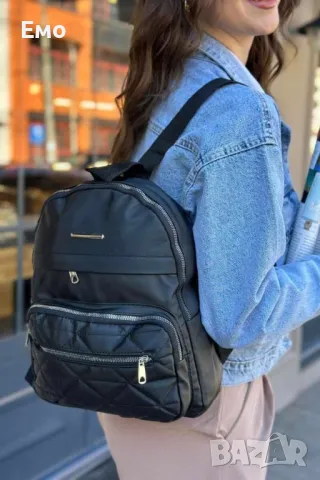 Регулируема дамска раница с цип, снимка 2 - Чанти - 48309745