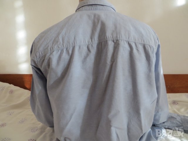 Мъжка риза с дълъг ръкав лен и памук Jack & Jones, снимка 3 - Ризи - 42483572
