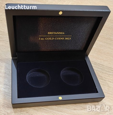 луксозна кутия за 2 броя златни монети 1 oz. BRITANNIA 2023 , снимка 6 - Нумизматика и бонистика - 42337144
