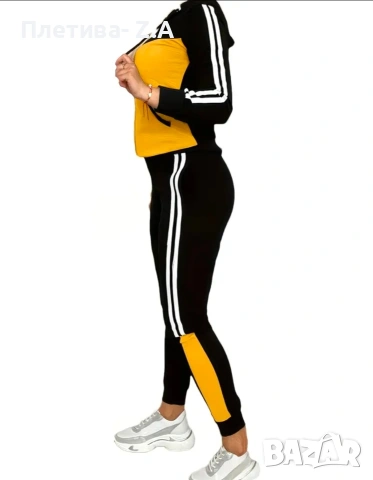 Дамски спортен екип – черно/жълт, снимка 2 - Спортни екипи - 53428102