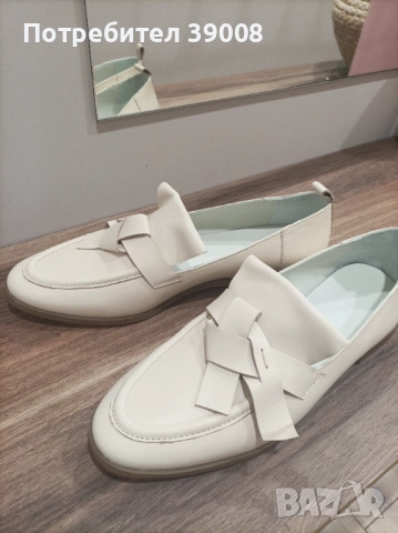 Бежови Мокасини от естествена кожа Bianki, снимка 2 - Дамски ежедневни обувки - 53745865