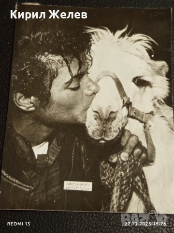 Стара рядка снимка картичка на ПОП ИКОНАТА Michael Jackson рядка за КОЛЕКЦИЯ 51168, снимка 2 - Колекции - 52143676
