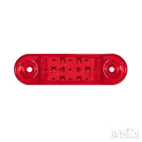 LED габарит 9 LED 84 mm 12-24V за страничен монтаж с червена светлина