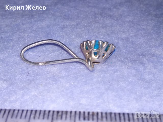 ПРЕКРАСНА ФИНА МАЙСТОРСКА СКЪПОЦЕННА СРЕБЪРНА ОБЕЦА СРЕБРО 925 с ЮВЕЛИРНО ФАСЕТИРАН СИН ЦИРКОН 38689, снимка 14 - Обеци - 41741409