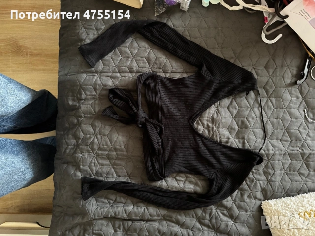 дамски блузи с деколте V, снимка 3 - Блузи с дълъг ръкав и пуловери - 53713673