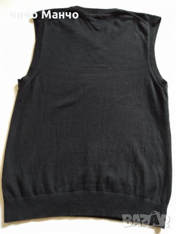 Tommy Hilfiger черен пуловер М памук/кашмир Оригинал, снимка 2 - Пуловери - 35817148