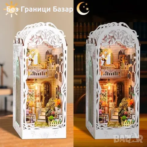 Нова 3D DIY миниатюрна къща с LED светлини - комплект за сглобяване, снимка 5 - Други - 47369105