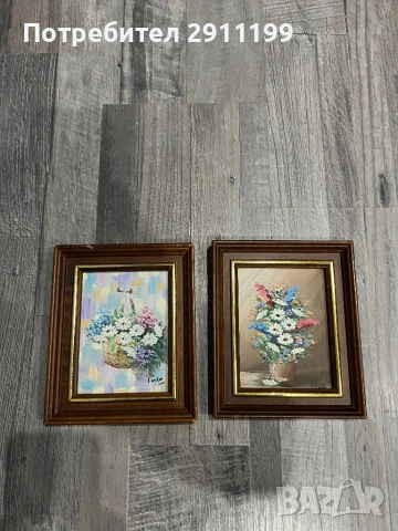 Малка маслена картина, 2 бр., снимка 8 - Картини - 53801363
