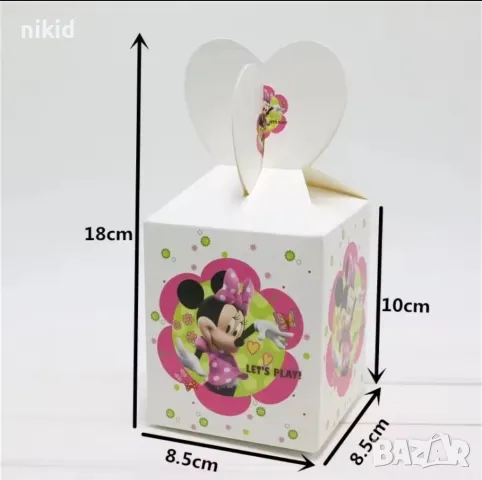 Мики Мини Маус парти картонена кутия кутийка за лакомства подаръци и др., снимка 2 - Други - 47728489