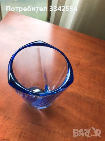 ВАЗА ВАЗИЧКА СТЪКЛО ЦВЕТНО РЕЛЕФ ДЕБЕЛО ОТ СОЦА, снимка 2 - Други ценни предмети - 44458775