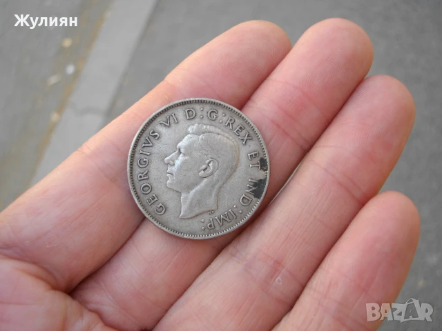 50 CENTS 1942 CANADA СРЕБРО , снимка 6 - Антикварни и старинни предмети - 50917500