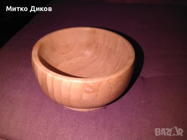 Дървена купа фи 12см Петър нова, снимка 4 - Други - 53327766
