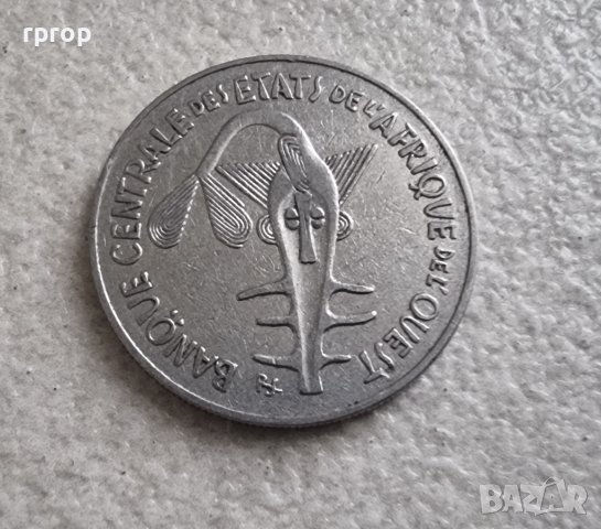 Монета . Африка. Западна Африка. 100 франка . 1996 г 