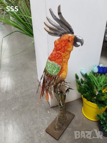 Метален папагал, снимка 3 - Декорация за дома - 41889387