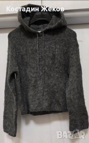  Ново. Дамско оригинално худи от мохер ,супер мек с качулка. & Other Stories. , снимка 5 - Блузи с дълъг ръкав и пуловери - 53242417