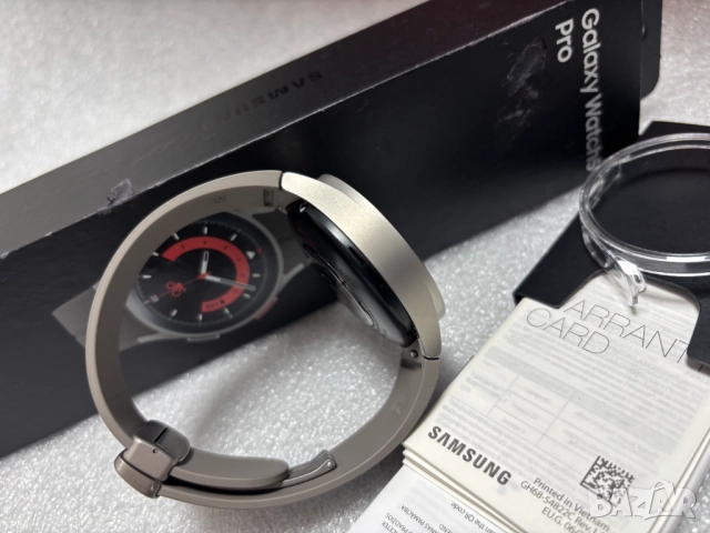 КАТО НОВ! Смарт часовник Samsung Galaxy Watch5 Pro 45mm Gray Titanium,1.4", снимка 9 - Смарт часовници - 52390849