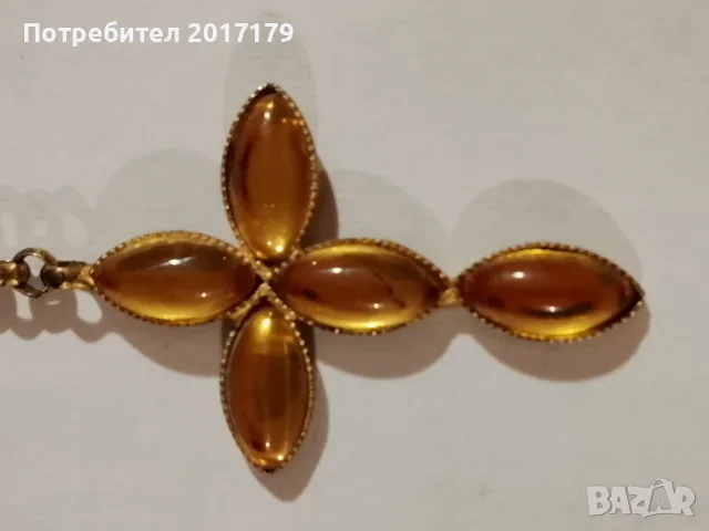 Красиво и ефектно колие кръст, снимка 3 - Колиета, медальони, синджири - 56216020