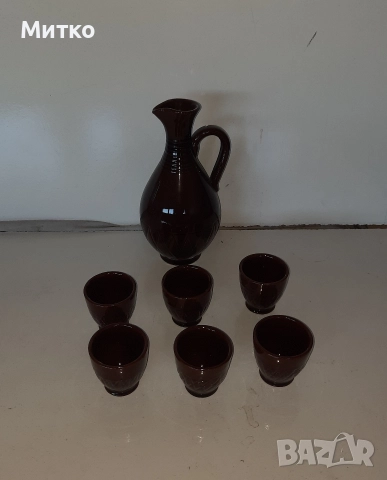 Ретро керамични Битови сервизи за ракия, снимка 2 - Сервизи - 52860811