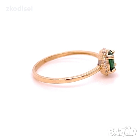 Златен дамски пръстен 1,26гр. размер:54 14кр. проба:585 модел:34543-1, снимка 2 - Пръстени - 52482227