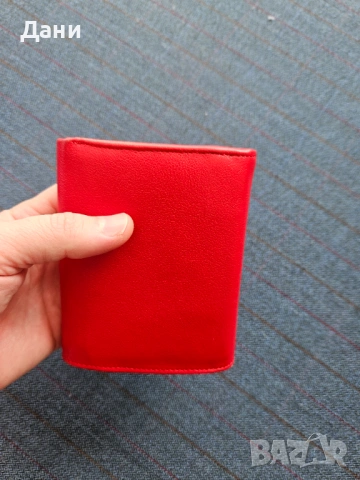Чисто НОВО дамско портмоне Rossi от естествена кожа, ярко червено, снимка 14 - Портфейли, портмонета - 53700050