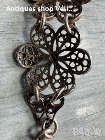 Сребърна гривна филигран №6553 , снимка 3 - Гривни - 49192458