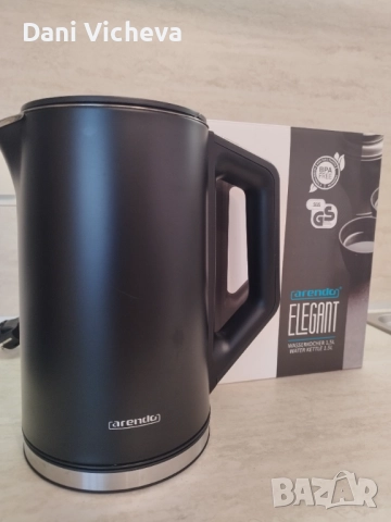 Кана за вода Arendo Elegant - Stainless steel kettle 1,5 литра, снимка 7 - Кани - 52738040