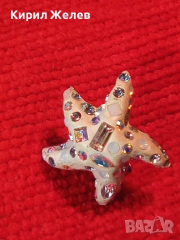 СРЕБЪРНА МАРКОВА ОБЕЦА ЗВЕЗДА СРЕБРО 925 с ИСКРЯЩИ СКЪПОЦЕННИ КРИСТАЛИ и КАМЪНИ и БЯЛ ЕМАЙЛ 27136, снимка 14 - Обеци - 40921576