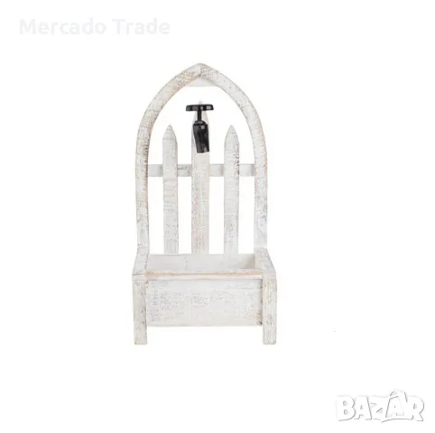 Декоративна саксия Mercado Trade, Чешма, Дърво, Бял, снимка 2 - Декорация за дома - 49364890