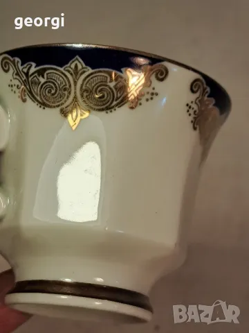 две немски порцеланови чаши със златен кант 19/5, снимка 5 - Чаши - 49267332