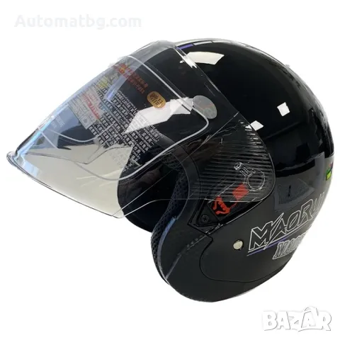 Каска Automat, За мотор, скутер и др, Черен гланц, снимка 2 - Аксесоари за кухня - 48988873