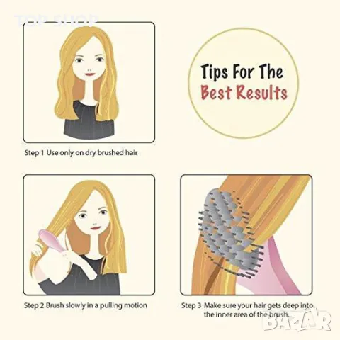 Asavea иновативна висококачествена четка за изправяне на коса , снимка 9 - Маши за коса - 49132724