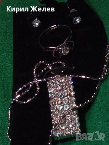 СКЪПОЦЕННИ ПОСРЕБРЕНИ КОЛИЕ ОБЕЦИ и ПРЪСТЕН ФЕШЪН АРТ КОМПЛЕКТ 6981, снимка 4 - Бижутерийни комплекти - 35053260