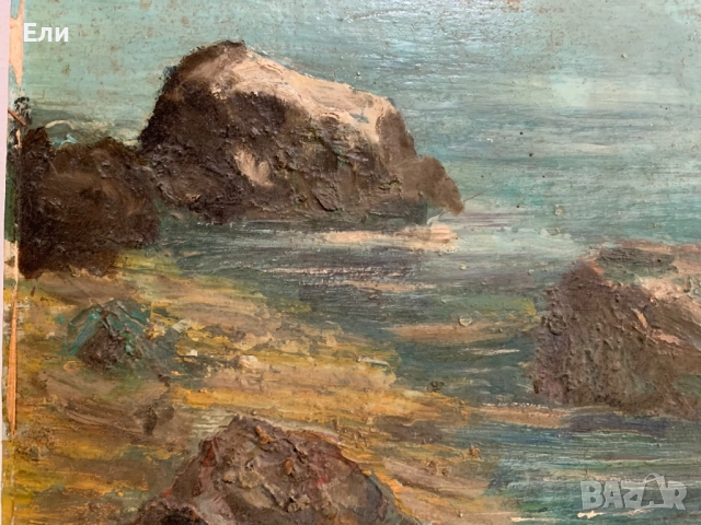 Маслена картина, български маринист, снимка 3 - Картини - 52553423