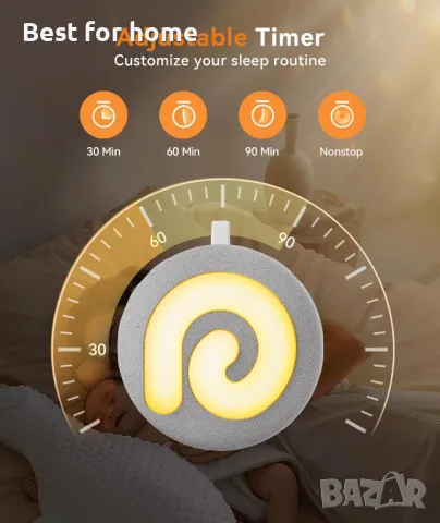 Машина за бял шум - Dreamegg Baby Sleep Sound Machinе, снимка 8 - Други - 48424289