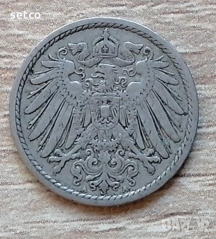 Германия 5 пфенига, 1901 "А" - Берлин д66, снимка 2 - Нумизматика и бонистика - 33797275