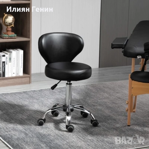 Салонен стол с кожен вид, снимка 3 - Столове - 52841602