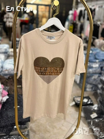 🤍Тениска "GUESS " Памук Черно С М Л Кафяво С М Л Бежово С М 19€, снимка 7 - Тениски - 53866936